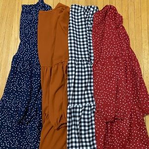 BUNDLE 4 flowy ruffle dresses from AMAZON